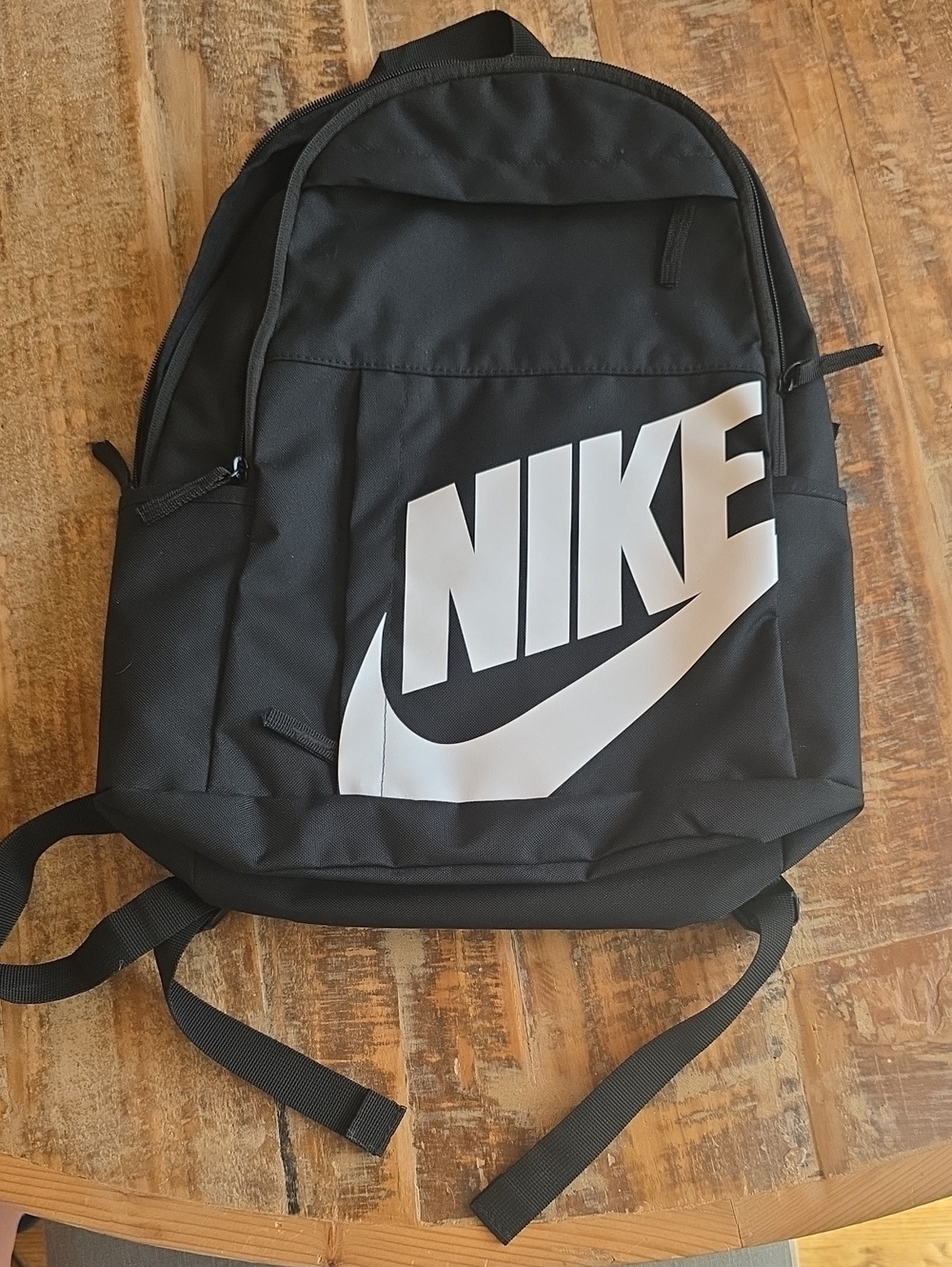 Nike Elemental Sports Black Backpack with White Swoosh Logo